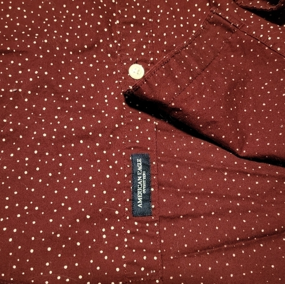 American Eagle Seriously Soft Oxford Long Sleeve Button Up Shirt Mens Size Large - Picture 5 of 5